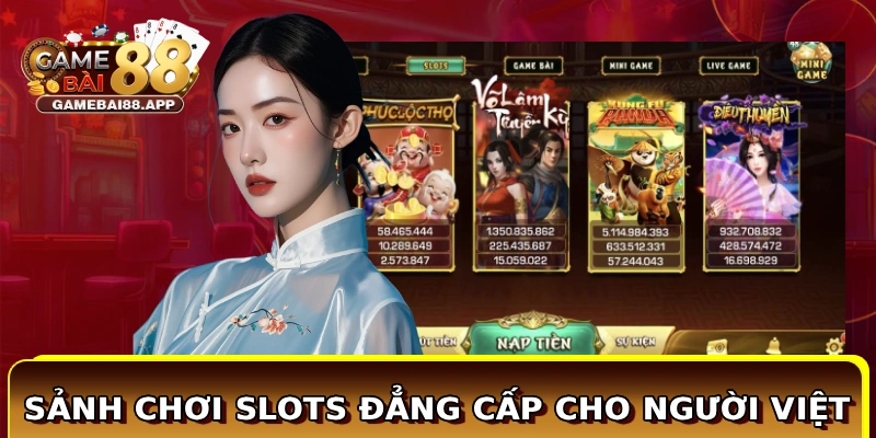 Sảnh chơi slots đẳng cấp cho người Việt